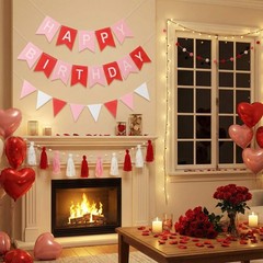 SmoothNovelty 139 Pcs Felt DIY Custom Banner Kit Include 104 Letters 18 Swall…