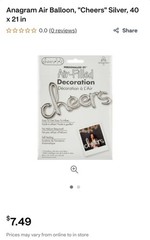 New CHEERS Silver Balloon Kit Birthday Shower Graduation