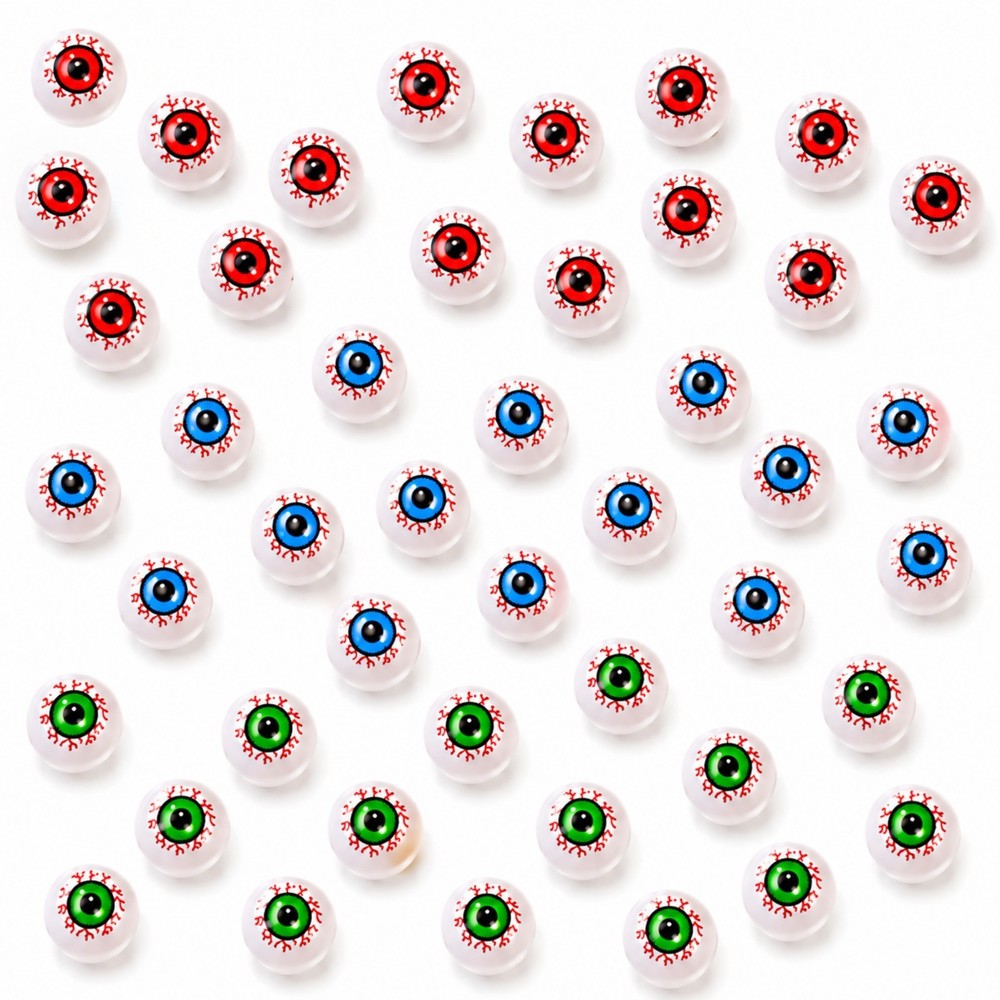 45 Halloween Eyeball Decorations Plastic Bloodshot Eyeballs Party Table Decor