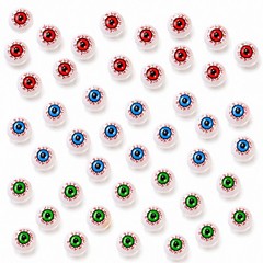 45 Halloween Eyeball Decorations Plastic Bloodshot Eyeballs Party Table Decor
