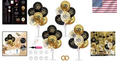 Perfect for Milestones: 50th Birthday Balloon Centerpieces Kit – Easy Assembly