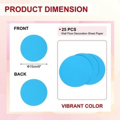 25 Pcs 6 Inch Dark Blue Round Paper Cutouts Bulletin Board Cardstock Decor
