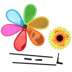 Pinwheel Decor Windmill Toy Plastic Sunflower Decor For Outdoor Home Garden Yard