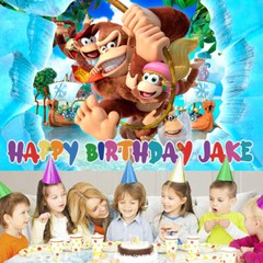 Donkey Kong Country Personalised Custom Backdrop Banner Party Decorations Gift