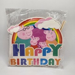 Peppa Pig Birthday Party Supplies Plates Cake Topper Banner Table Cover Backdrop