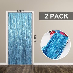 Durable and Reusable 2 Pack Blue Streamers – Perfect Party Backdrop Supplies