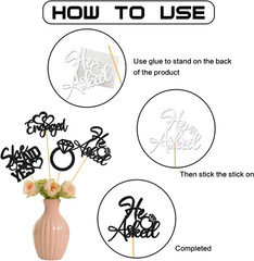 We’Re Engaged Centerpiece Sticks – He Asked She Said Yes Centerpieces – Wedding
