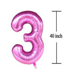 Jonhamwelbor 13 Balloon Numbers Pink 13 Foil Mylar Jumbo Giant Big Large 31 B…