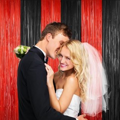 2 PCS Black Red Tinsel Backdrop Foil Fringe Curtains Door Streamers Decor