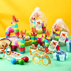 12 Pack Cinco De Mayo Donkey Pinata Set