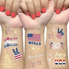 34 Trendy Patriotic Temporary Tattoos for 4th of July & Labor Day Celebrations