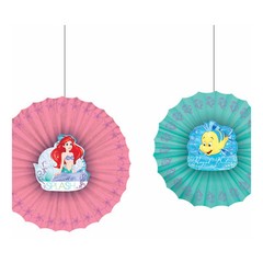Little Mermaid ARIEL Paper Fan Hanging Decoration Birthday Party Supplies ~ 3