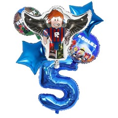 Robot Game Theme Balloon 6pcs Set For Birthday Decoration And Fast Shipping USA