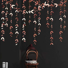 Pinkblume Rose Gold Party Decorations Leaf Garland Hanging Paper Rose Gold Leave