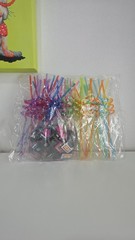 80s Party Retro Multicolor Plastic Straw Whips Set 48 Pcs X003U2DPZD