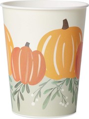 Reusable 8-Count Plastic Cups with Pumpkin Design – Perfect for Fall Parties
