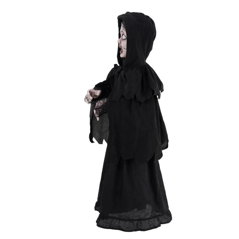 37″ Animated Light-Up LED Standing Doll with Moving Head Halloween Decoration