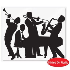 Beistle Great 20’s Jazz Band Insta-Mural Wall Decoration