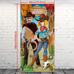 6 X 3 Ft Western Cowboy Backdrop Party Decorations – Wild West Rodeo Photo Booth