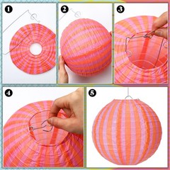 Baquler 8in Pool Party Lanterns Funny Colors Summer