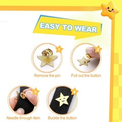 10pcs Humorous Alloy Smiles Pin Safe Edges For DIY Fashion Accessories Gift