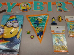 Mixed Lot Despicable Me Minions, Happy Birthday Sign Cake Toppers 24 Invitations
