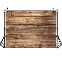 Rustic Wood Wall Backdrop Natural Wooden Board Photography 7x5FT Brown