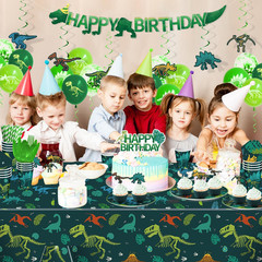 274 Pcs Dinosaur Birthday Decorations, Dinosaur Birthday Party Supplies with Ban