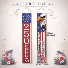 Oversized 250th Anniversary American Flag Banner – Perfect for All Occasions