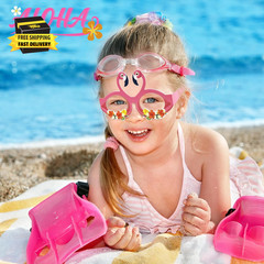 Luau Party Decorations – 12 PCS Hawaiian Theme Paper Eyeglasses for Tropical Bea