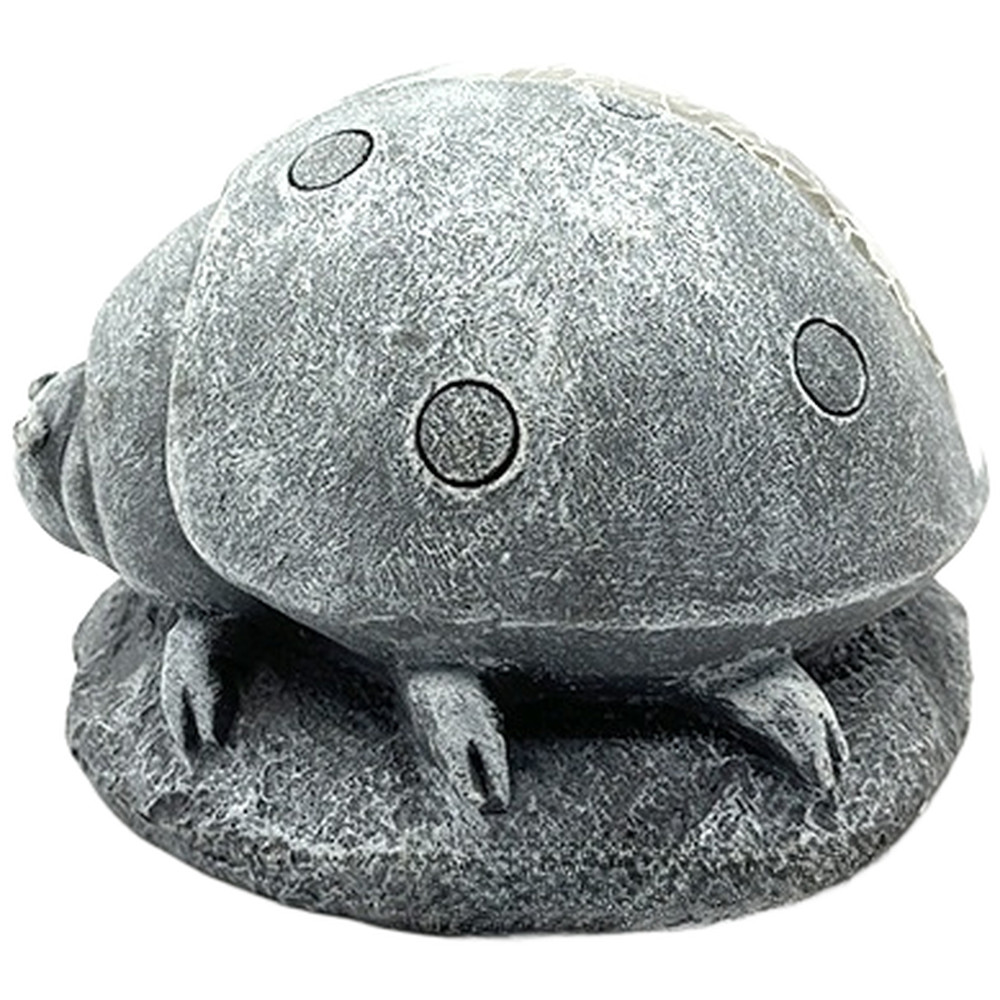 Energy Efficient Solar LED For BEETLE Statue Gray Resin Garden Decoration