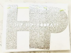 BOGO Hip Hip Hooray Silver Glitter Garland Birthday Party Celebration Meri Meri