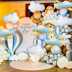 Airplane-Balloons Cloud-Balloon 8PCS 31in Matte Airplane Foil Balloon 30in Cl…