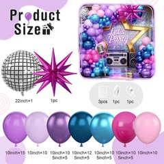Purple Blue Pink Balloon Arch Kit, Light Pink Hot Pink Metallic Blue Purple B…