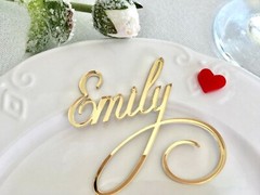 Personalized Wedding Place Cards Acrylic Table Name Calligraphy Wedding Any Font