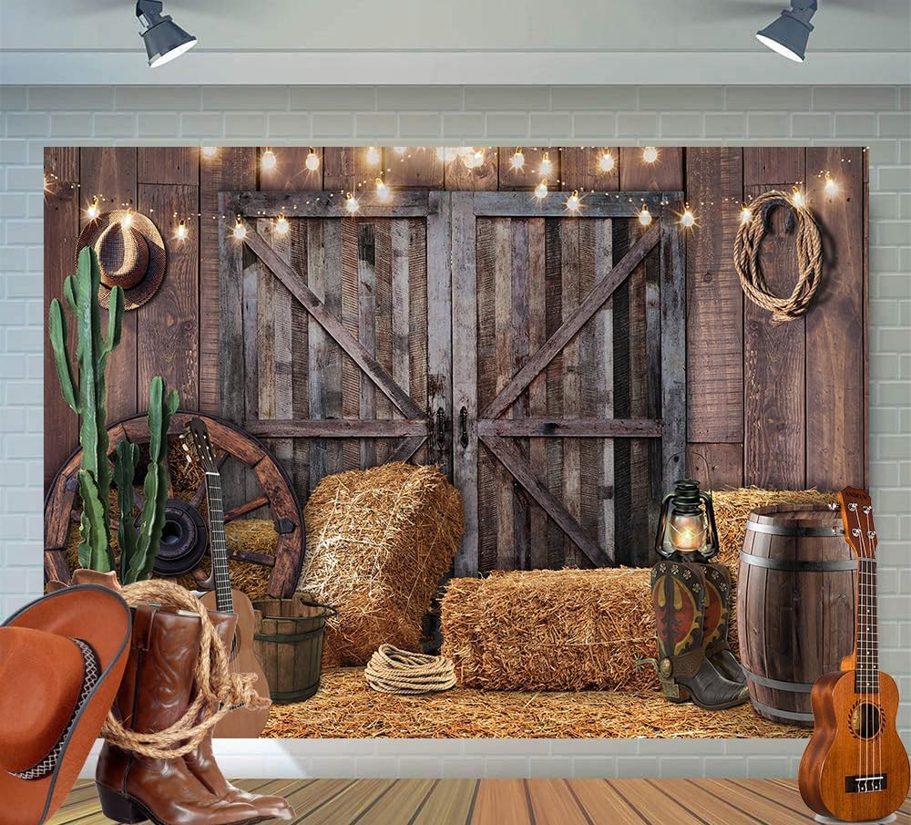 7x5ft Western Cowboy Backdrop Western Party Decorations Wild West Vintage Wooden