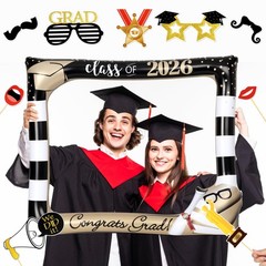 Class of 2026 Graduation Photo Booth Props Set, Inflatable Photo Booth Frame …