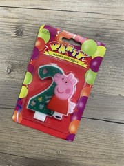 2nd Birthday Peppa Pig Cake Candle – Kids Party Decorations – Fast Shipping!