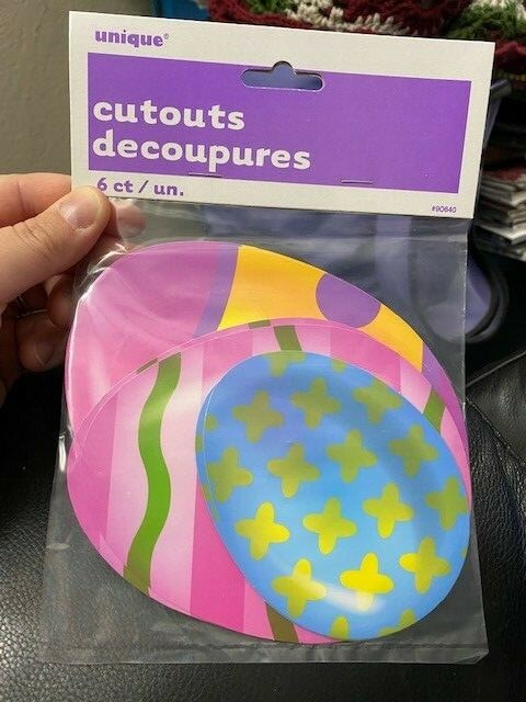 Bright Easter Egg Mini Cut Out Decorations 6CT New!!!