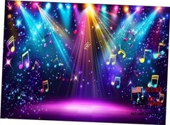 7x5ft Rainbow Stage Photography Backdrop1980s Colorful Disco Backdrop 7x5ftt