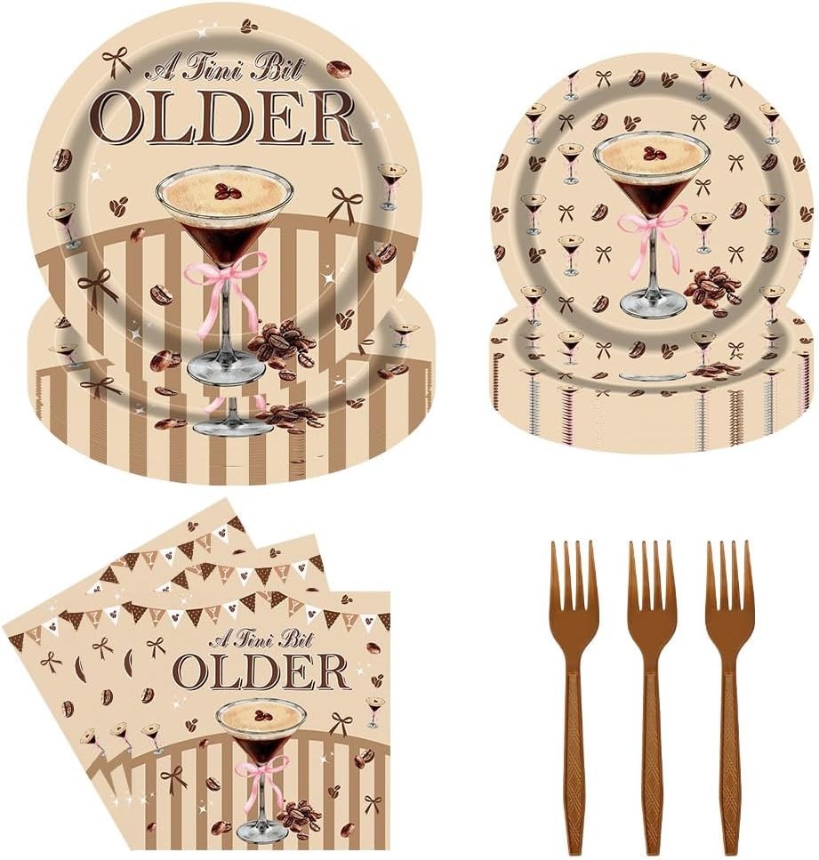 Tiny Bit Older Birthday Party Disposable Tableware (Plates, Napkins, Forks)