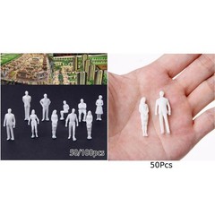 Figures Model Miniature Figures Miniature Model Plastic White 50/100Pcs