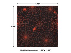 Wholesale Halloween Spider Web Napkins192 pcs Beistle Bulk Party Supplies Black