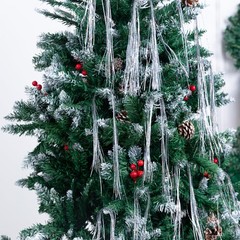 Silver Iridescent Christmas Tree Tinsel Icicles Foil Fringe 2500 Strands