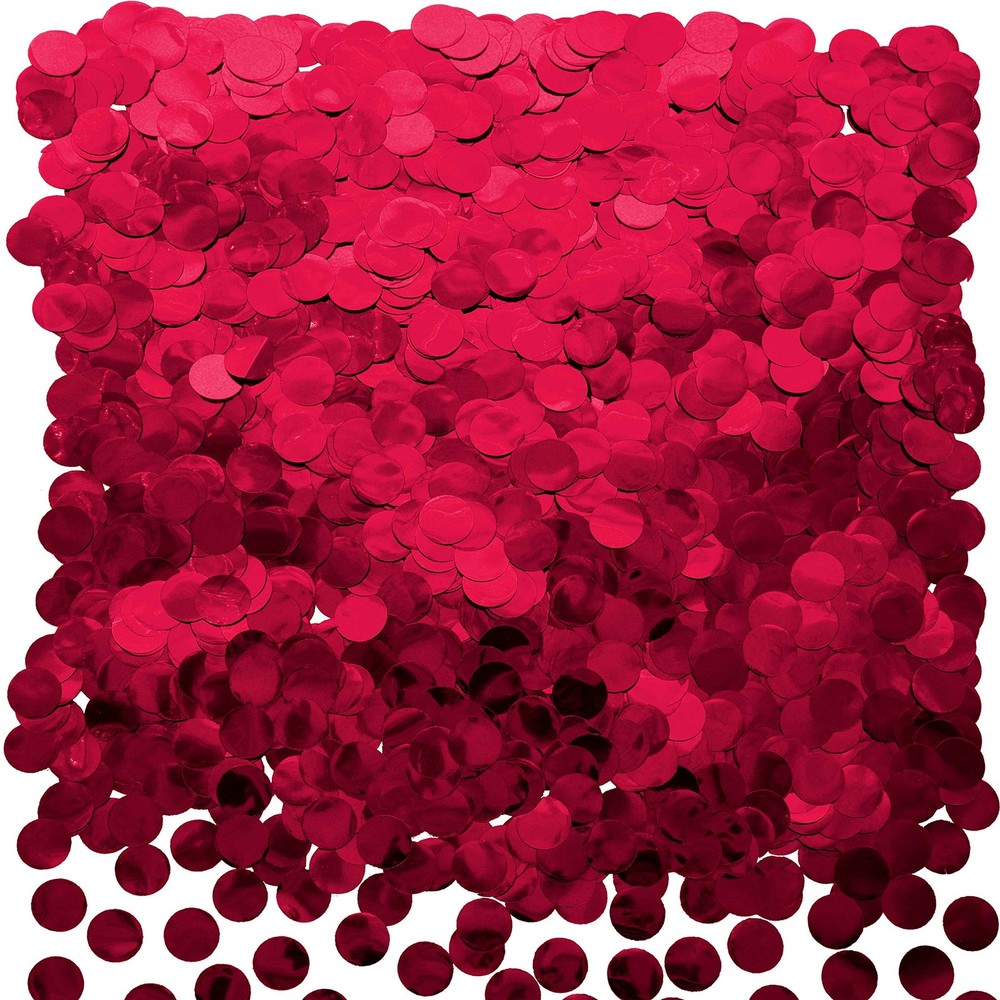 Burgundy Foil Metallic Round Table Confetti Circle Dot Mylar Table Scatter Co…