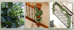 4 Packs 5.74 Ft Artificial Eucalyptus Garland Leaves with Flowers Artificial