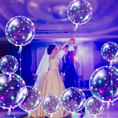 LED Light Up Bobo Balloons 20″ with String Lights for Halloween Christmas Party