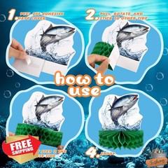 WILLBOND 12pc Fishing Honeycomb Centerpieces