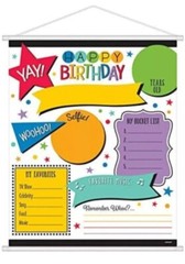 Happy Birthday Milestone Scroll Sign Any Age / 19″in X 24″in