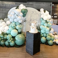 Sage Green and White Balloons, Neutral Dusty Olive Green White Beige Cream Cl…